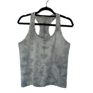 Lululemon Swiftly Tech Racerback Tank 2.0 Race Length, Marble Dye Rhino Grey, 8